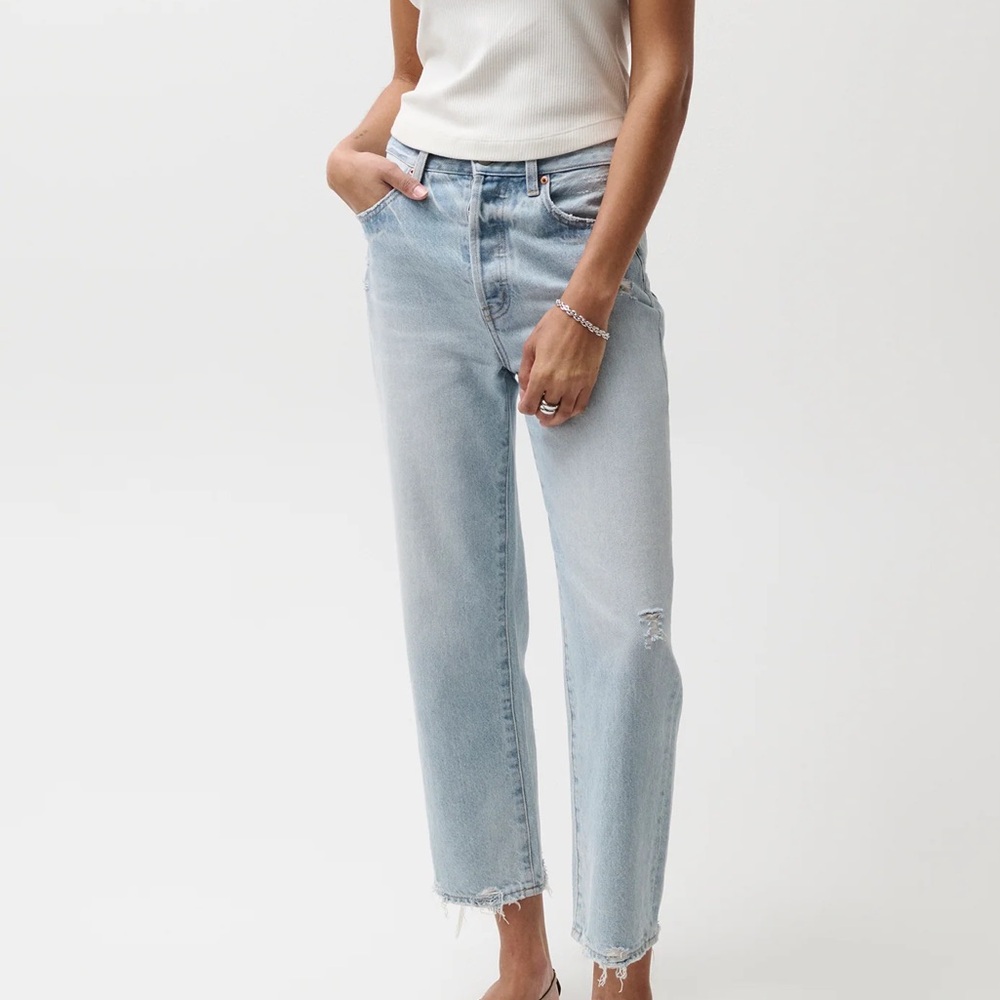 Pistola Light Blue Straight Leg Jeans